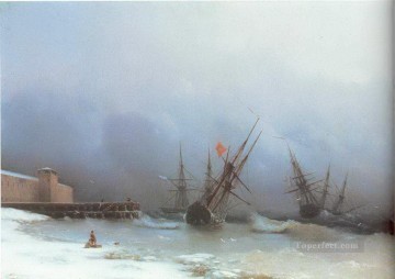  ivan - warning of storm 1851 Romantic Ivan Aivazovsky Russian